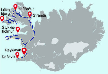 Magie der Westfjorde (vereinfachte Darstellung)